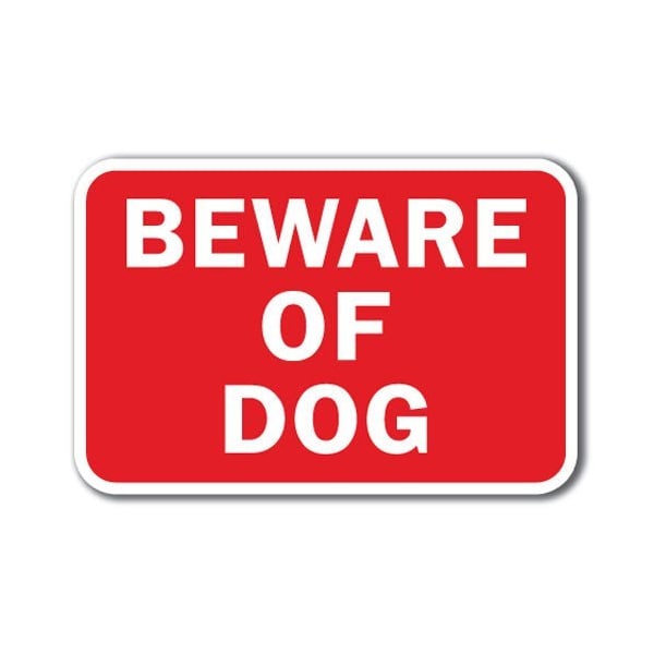 Signmission Safety Sign, 12 in Height, Aluminum, 18 in Length, Guard Dog - Beware Dog A-1218 Guard Dog - Beware Dog - main